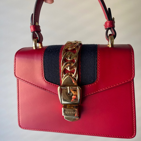 Red Gucci Mini Sylvie Bag - Picture 1 of 8